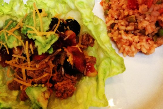 Mexican Lettuce Wraps & Spanish Rice
