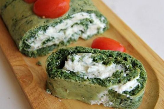 Spinach Goats Cheese Roulade Main Dish