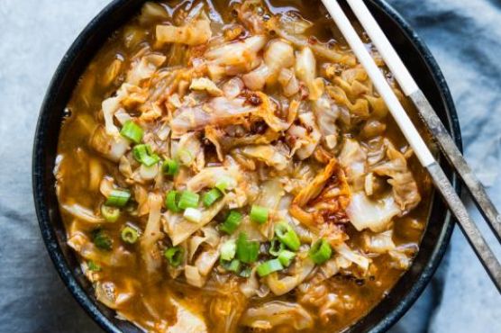 Healthy Cabbage Soup with Spicy Kimchi Healthy Cabbage Soup with Spicy Kimchi