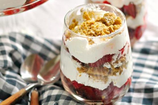 Easy Strawberry Shortcake for One Easy Strawberry Shortcake for One