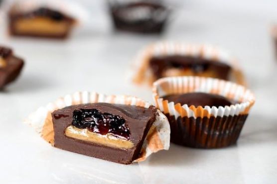 Chocolate PB & J Cups Chocolate PB & J Cups