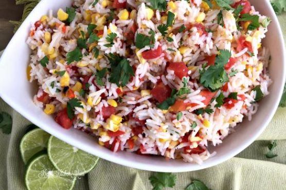 Fiesta Rice Salad with Honey Lime Dressing Fiesta Rice Salad with Honey Lime Dressing