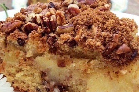 Apple Nut Sour Cream Coffee Cake