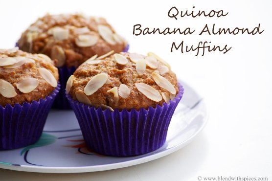 Eggless Quinoa Banana Almond Muffins - How to make Quinoa Muffins Eggless Quinoa Banana Almond Muffins - How to make Quinoa Muffins