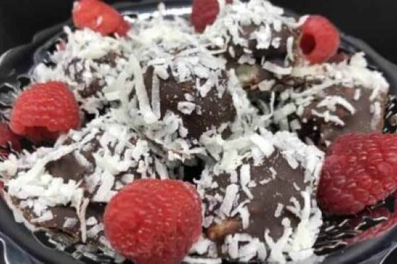 Raspberry Coconut Truffles