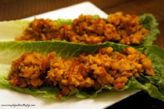 Asian Chickpea Lettuce Wraps Asian Chickpea Lettuce Wraps