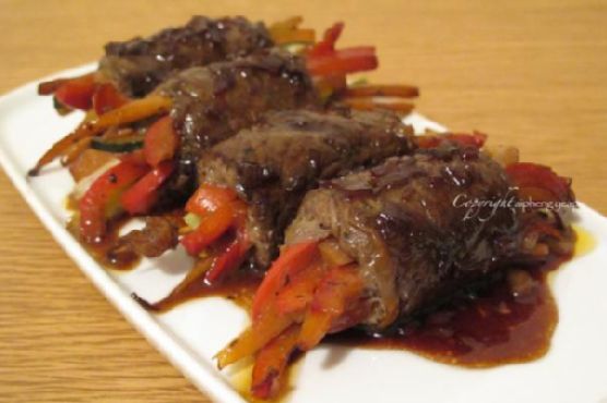 Balsamic Glazed Steak Rolls