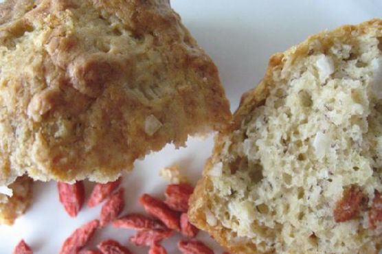 Banana Coconut Loaf With Tibetan Goji Berries Banana Coconut Loaf With Tibetan Goji Berries