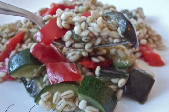 Barley salad with vegetables