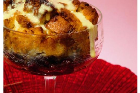 Blueberry Compote Bread Pudding With Soft Curd Cheese Sabayon Blueberry Compote Bread Pudding With Soft Curd Cheese Sabayon