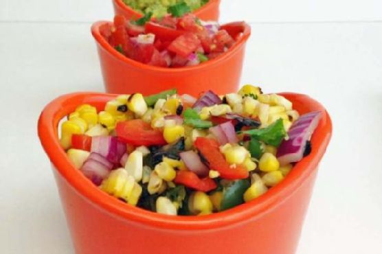 Charred Corn and Pepper Salsa Charred Corn and Pepper Salsa