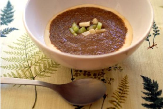 Chestnut and Wild Mushroom Soup With Parmesan Cream and Pears Chestnut and Wild Mushroom Soup With Parmesan Cream and Pears