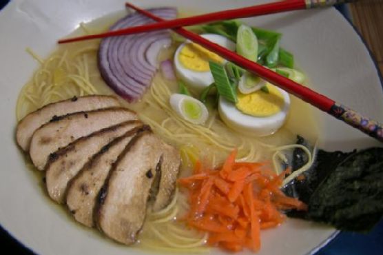 Chicken and Miso Ramen Noodle Soup Chicken and Miso Ramen Noodle Soup