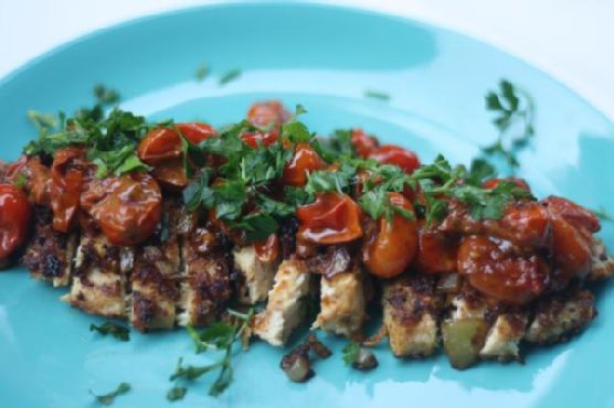 Chicken with Cherry Tomato Heavy Cream Sauce
