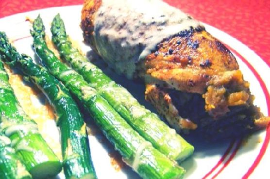 Chicken/sweet Potato Roulade With Goat Cheese Sauce Chicken/sweet Potato Roulade With Goat Cheese Sauce