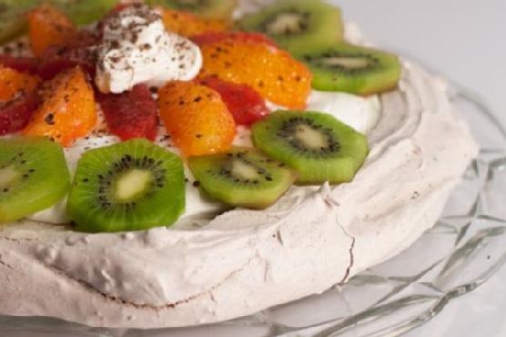 Chocolate Pavlova with Winter Fruit