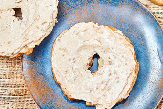 Cinnamon Swirl Bagels with Honey Walnut Cream Cheese Cinnamon Swirl Bagels with Honey Walnut Cream Cheese