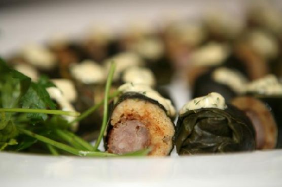 Collard-Wrapped Sausage Corn Dogs