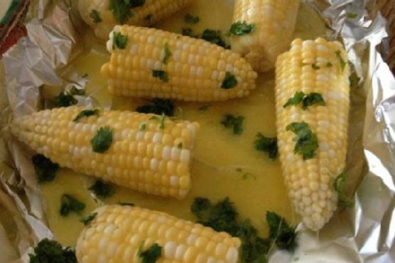 Corn on the Cob in Cilantro and Lime Butter