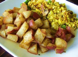 Country Breakfast: Tofu and Veggie Scramble With Home Fries