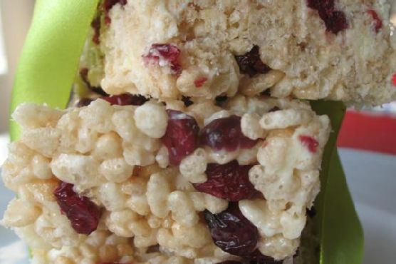 Cranberry and White Chocolate Rice Krispies Squares Cranberry and White Chocolate Rice Krispies Squares