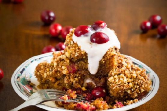 Cranberry-Orange Almond Pudding