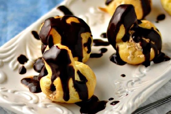 Cream Puffs with Espresso Cream Fil
