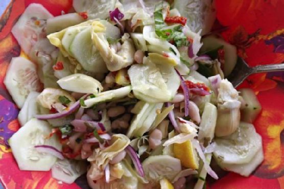 Cucumber and Cannellini Bean Side Salad Cucumber and Cannellini Bean Side Salad