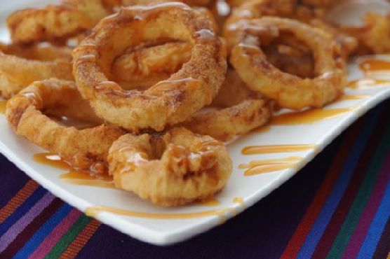 Dessert Apple Rings With Cinnamon Cream Syrup Dessert Apple Rings With Cinnamon Cream Syrup
