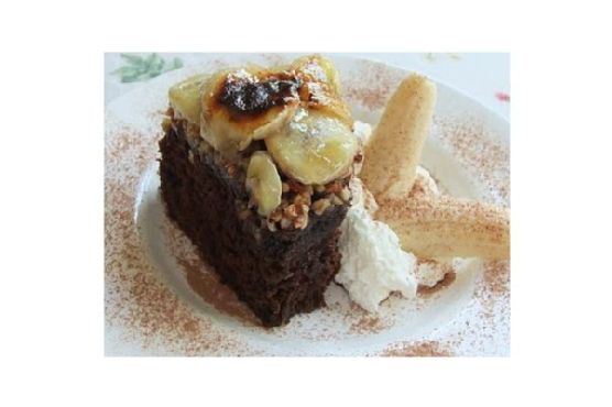 Devil's Food Cake With Caramelized Bananas Devil's Food Cake With Caramelized Bananas