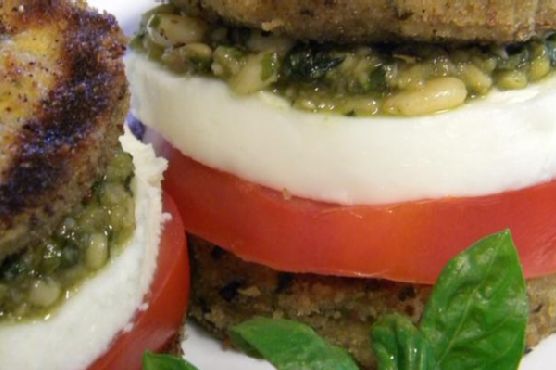 Eggplant Caprese Stack Appetizers Eggplant Caprese Stack Appetizers