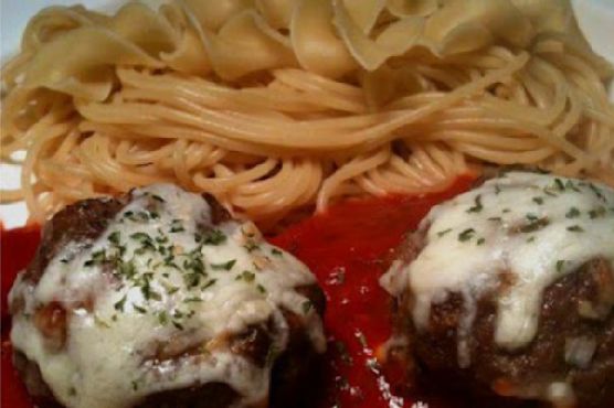 Extra Large Homemade Meatballs w Pasta