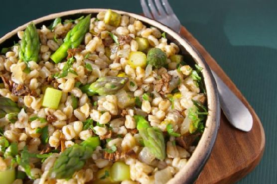 Farro With Mushrooms and Asparagus Farro With Mushrooms and Asparagus