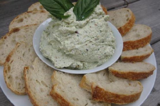 Feta Walnut Spread with Baguette