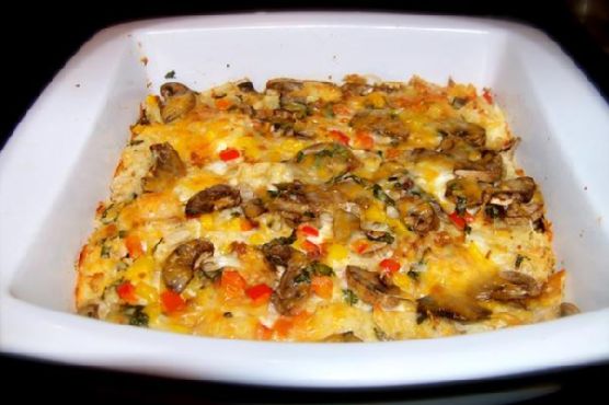 Figure Friendly Mushroom and Bacon Strata Figure Friendly Mushroom and Bacon Strata