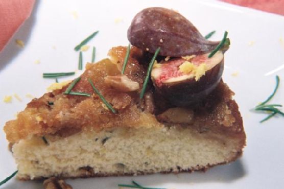 Fresh Fig, Walnut, Rosemary Upside Down Cake And A Crisp Citrusy Chardonnay Fresh Fig, Walnut, Rosemary Upside Down Cake And A Crisp Citrusy Chardonnay