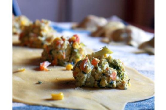 Garden Vegetable Ravioli With Tomato Brodo