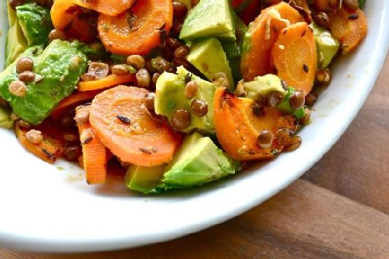Ginger Lentils With Carrots and Fresh Herbs
