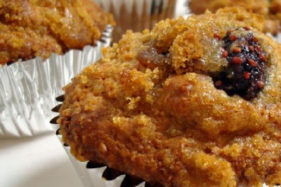 Ginger-Wheat Mulberry Muffins Ginger-Wheat Mulberry Muffins