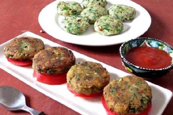 Gingery spinach and potato patties Gingery spinach and potato patties