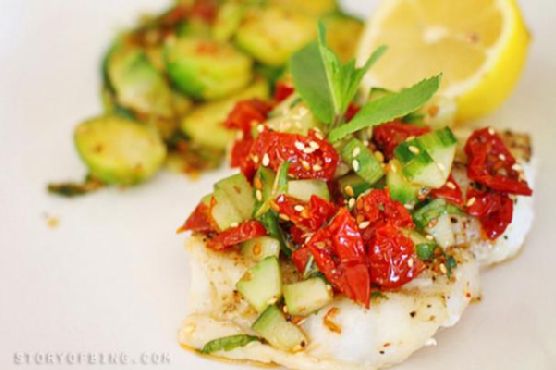 Grilled Fish With Sun Dried Tomato Relish Grilled Fish With Sun Dried Tomato Relish
