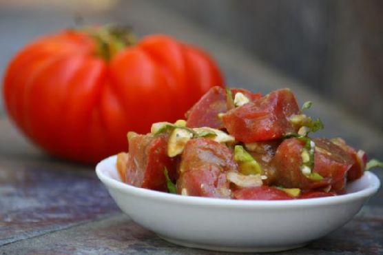 Heirloom Tomato Salad With Blue Cheese Heirloom Tomato Salad With Blue Cheese