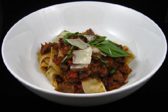 Homemade Tagliatelle With Wild Boar Ragu Homemade Tagliatelle With Wild Boar Ragu