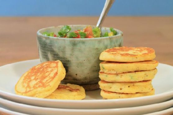 Jalapeño Corn Cakes With Avocado Salsa