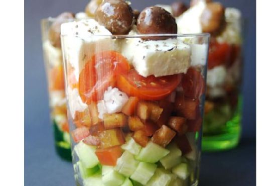Layered Greek Salad