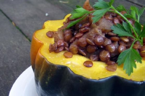 Lentils and Apples with Acorn Squash Lentils and Apples with Acorn Squash