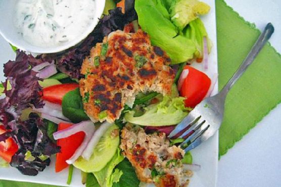 Lightened Up Salmon Cakes Lightened Up Salmon Cakes
