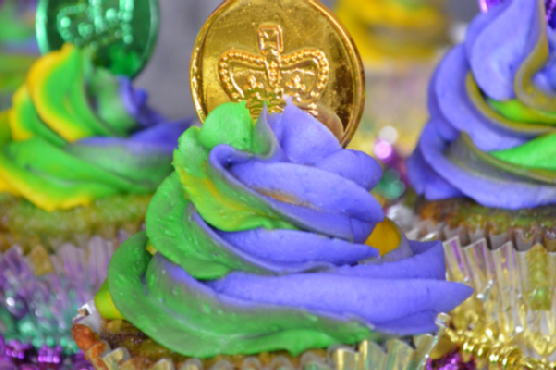 Mardi Gras Cupcakes