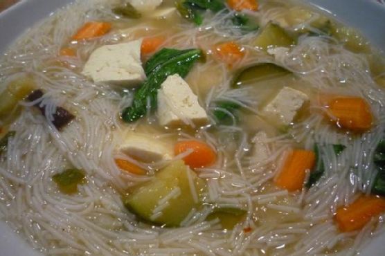 Miso Soup With Thin Noodles Miso Soup With Thin Noodles