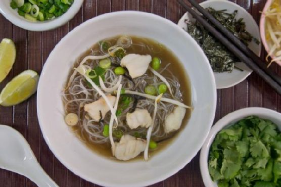 Miso, Fish and Rice Stick Soup Miso, Fish and Rice Stick Soup